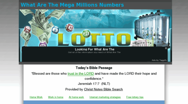 whatarethemegamillionsnumbers.info