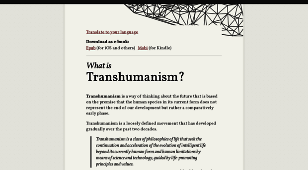 whatistranshumanism.org