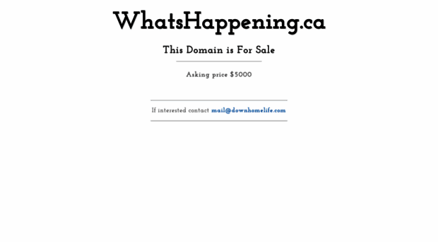 whatshappening.ca