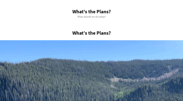 whatstheplans.com