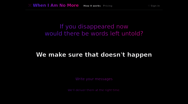 wheniamnomore.com