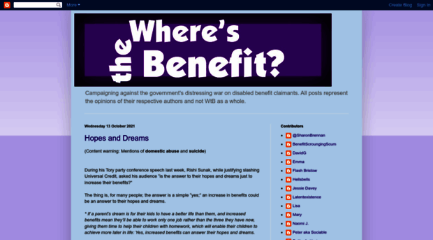 wheresthebenefit.blogspot.com