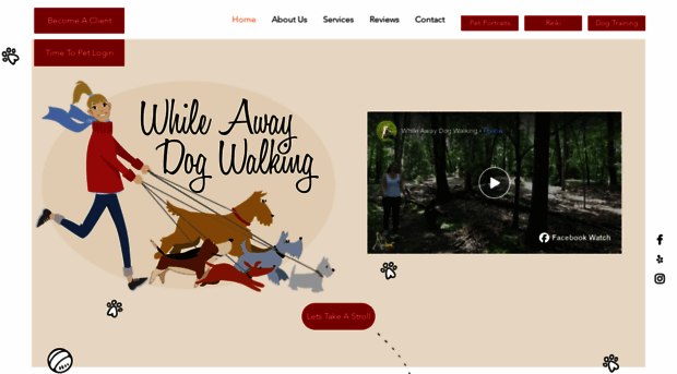 whileawaydogwalking.com