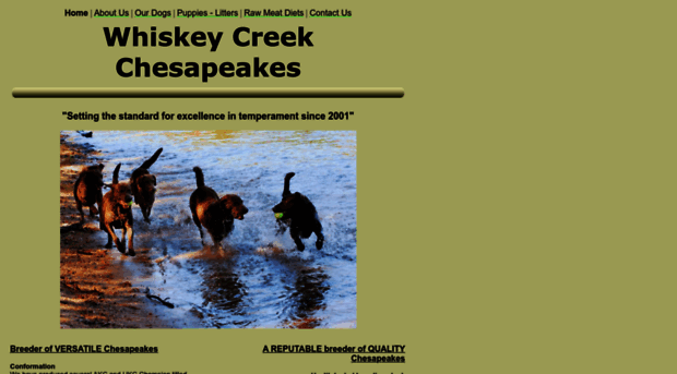 whiskeycreekchesapeakes.com