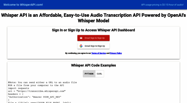 whisperapi.com