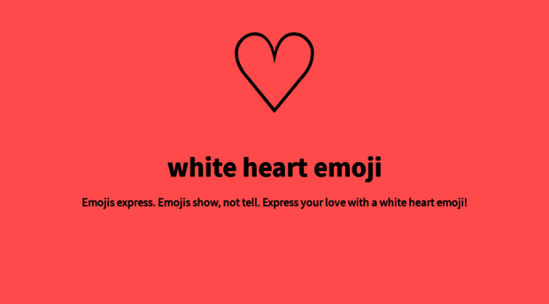 whiteheartemoji.com