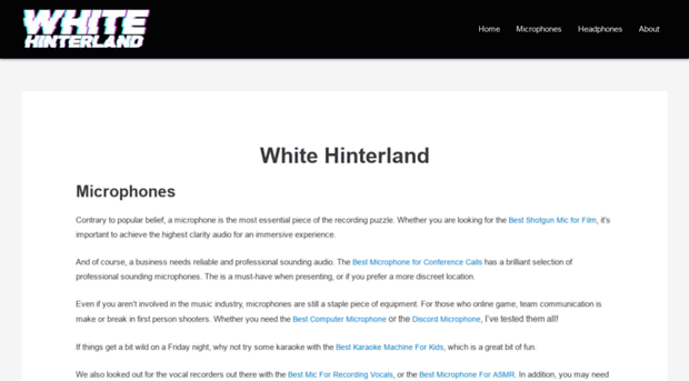 whitehinterland.com