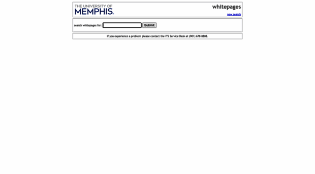 whitepages.memphis.edu