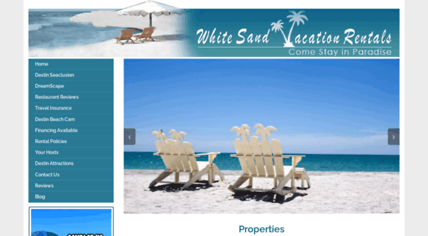 whitesandvacationrentals.com