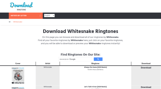 whitesnake.download-ringtone.com