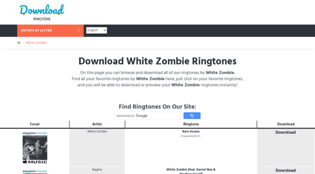 whitezombie.download-ringtone.com