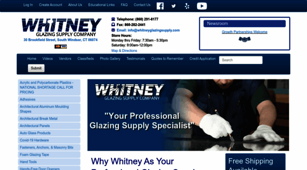 whitneyglazingsupply.com