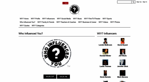 whoinfluencedyou.com