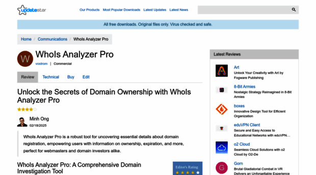 whois-analyzer-pro.updatestar.com