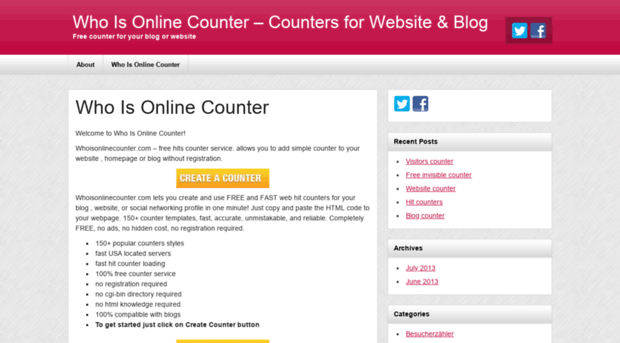 Create online counter