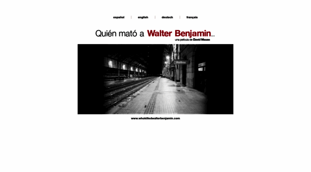 whokilledwalterbenjamin.com