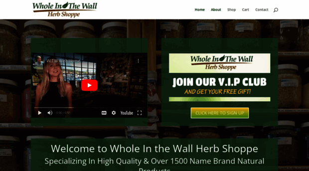 wholeinthewallherbshoppe.com