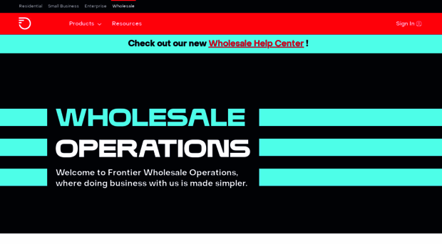 wholesale.frontier.com