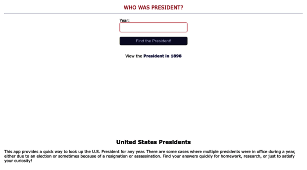 whowaspresident.com