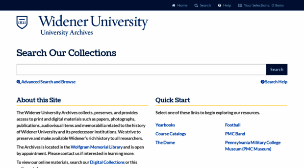 widenerarchives.org