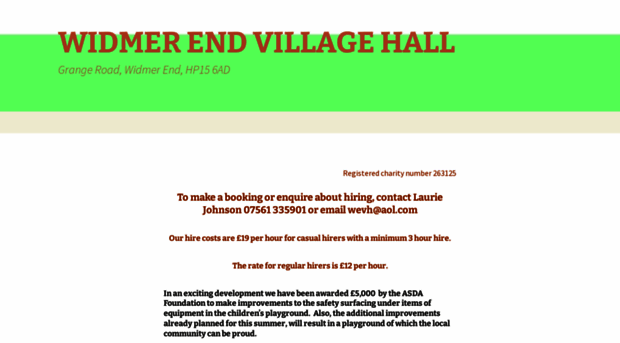 widmerendvillagehall.org.uk