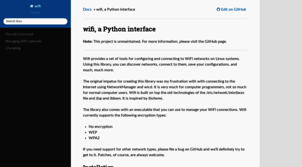 wifi.readthedocs.org