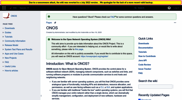 wiki.onosproject.org