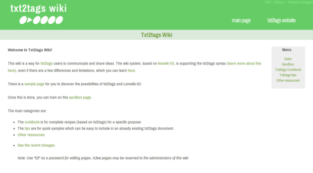 wiki.txt2tags.org
