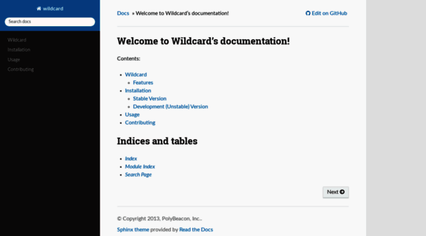 wildcard.readthedocs.io