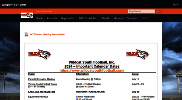 wildcatyouthfootball.com