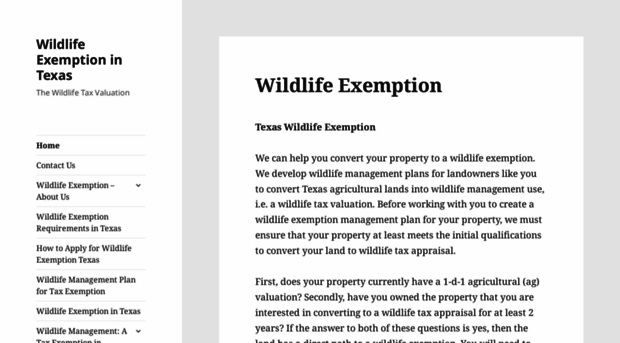 wildlifeexemption.com