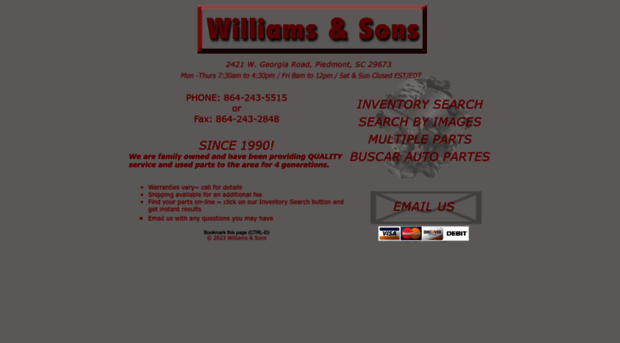 williamsandsonssalvage.com