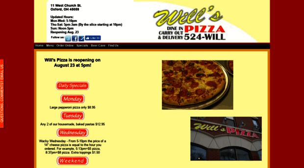 willspizza.com