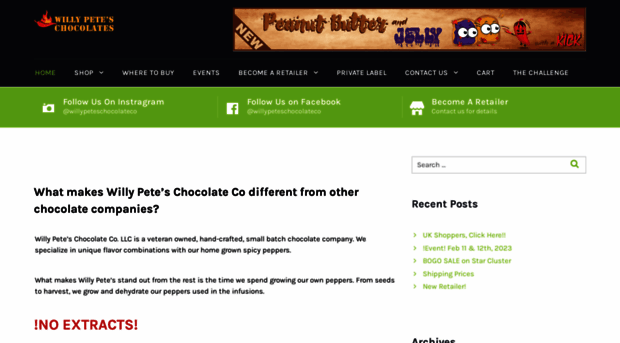willypeteschocolates.com