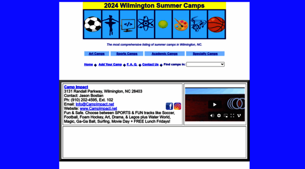 wilmingtonsummercamps.com