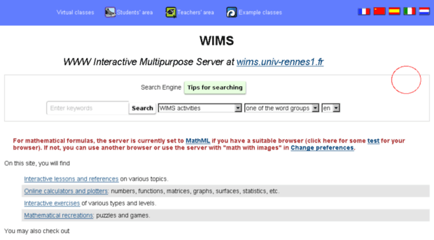 wims.univ-rennes1.fr