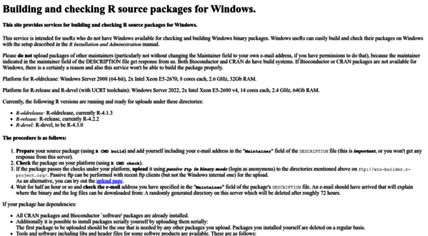 win-builder.r-project.org