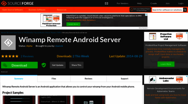 winampdroid.sourceforge.net