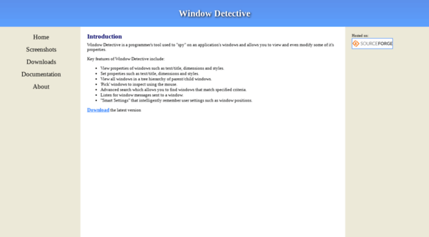 windowdetective.sourceforge.net