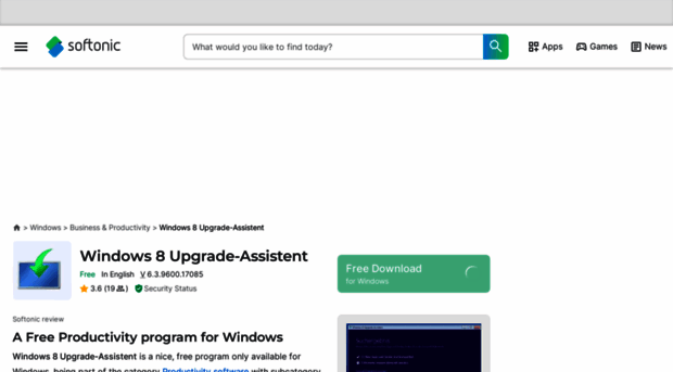 windows-8-upgrade-assistent.en.softonic.com