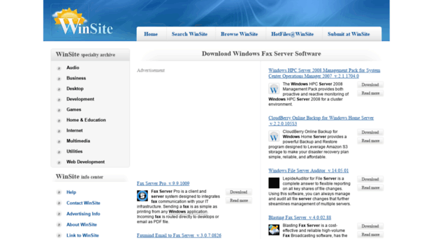 windows-fax-server.winsite.com