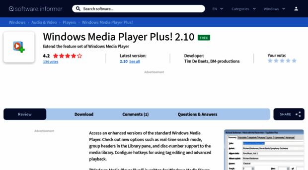 windows-media-player-plus.software.informer.com