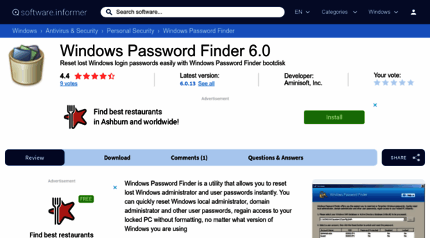 windows-password-finder.software.informer.com