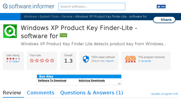 windows-xp-product-key-finder-lite-softw.software.informer.com