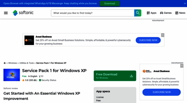 windows-xp-service-pack-1.en.softonic.com