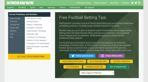 Football Tips - Tips for win draw win