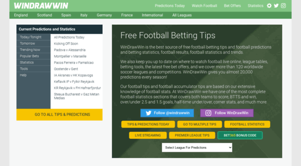 windrawin.com - Free Football Betting Predicti - Win Draw In