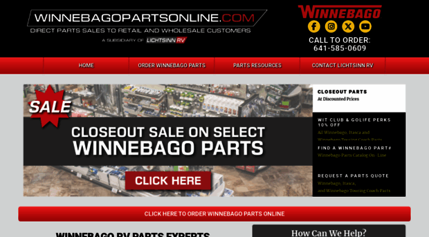 winnebagopartsonline.com