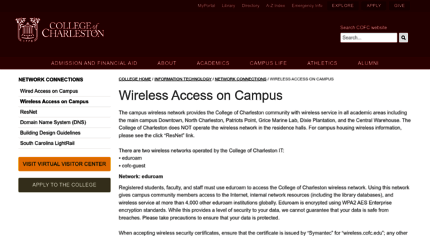 wireless.cofc.edu