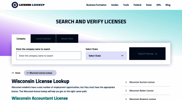 wisconsin.licensesearch.org